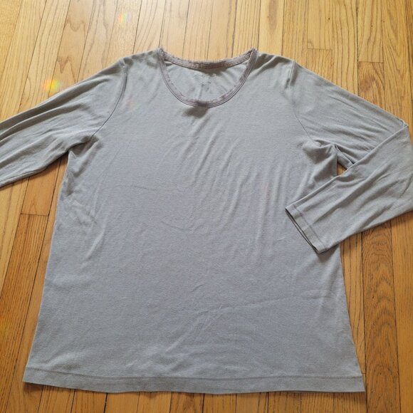 Eddie Bauer Womens XXL Gray Long Sleeve Lightweight Knit Top - Picture 2 of 4